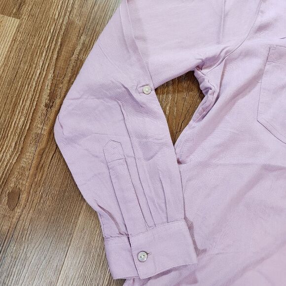 🔸️NWT Anthropologie BeachLunchLounge Wild Mauve "Arlie" Long Sleeve Top Large - Picture 6 of 9